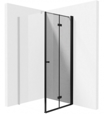 Drzwi prysznicowe składane Ker. 80cm nero